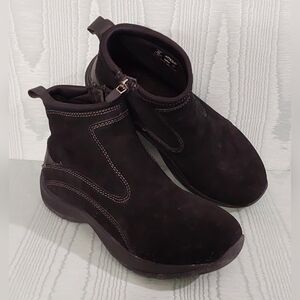 LANDS END Women's Black Ankle Boots SIZE 8 B